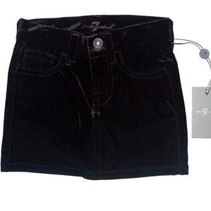 New 7 for all Mankind Baby Girl Black Velvet Skirt 2T